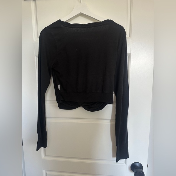 Free People Black Twist Front Blouse - Picture 3 of 3